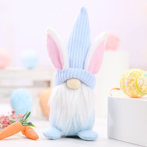 Osterhasen-Wichtel, handgefertigt, Oster-Wichtel-Dekor, schwedischer Tomte-Elf, Plüsch-Wichtel, Ostergeschenke, Osterdekorationen