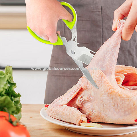 Gunting Dapur Stainless Steel Multifungsi Tugas Berat, Gunting Unggas yang Dapat Dilepas dan Bertenaga