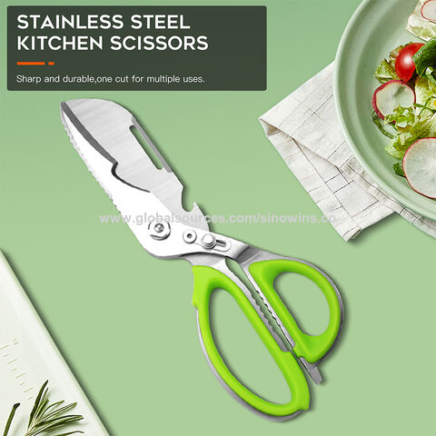 Gunting Dapur Stainless Steel Multifungsi Tugas Berat, Gunting Unggas yang Dapat Dilepas dan Bertenaga