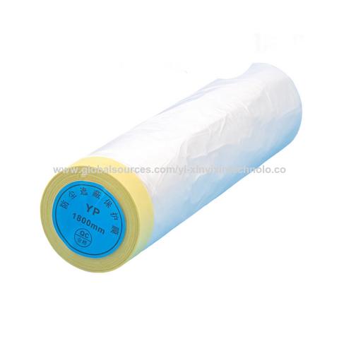 Tubo de Papel Duro con Cubierta Transparente de Alta Calidad, Films de LDPE/HDPE, Film de Enmascarar para Pintores para Protección de Pintura de Coches a Prueba de Polvo