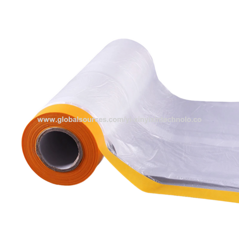 Tubo de Papel Duro con Cubierta Transparente de Alta Calidad, Films de LDPE/HDPE, Film de Enmascarar para Pintores para Protección de Pintura de Coches a Prueba de Polvo