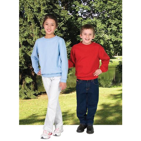 Langärmeliges Sporttrikot für Kinder, 320G, blanko Sporttrikot, 80% Baumwolle, 20% Poly, mehr Farben / Sonderfarbe