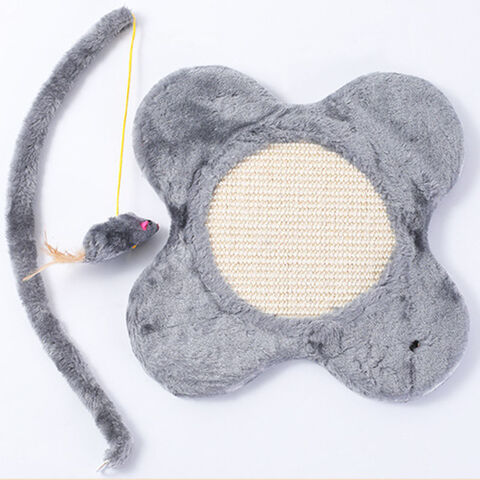 Venta al por mayor de juguetes para gatos: rascador de sisal con forma de flor y colgante magnético
