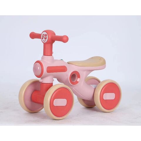 Bicicleta de Equilibrio para Bebés de 1 Año Niños Niñas 12-36 Meses, 4 Ruedas Silenciosas Asiento Suave Juguetes Preescolares Primeros Paseos para Niños Pequeños