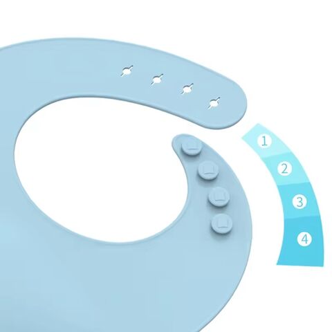 Babero de silicona para bebés, babero impermeable con bolsillo para saliva y alimentos, lavable