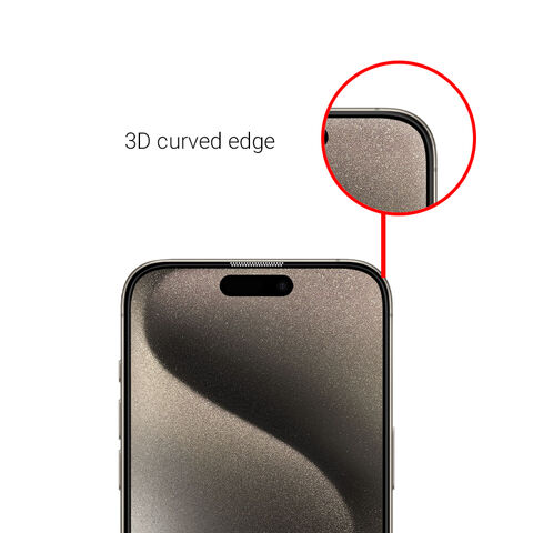 Protecteur d'Écran en Verre Trempé Courbé 3D Anti-Rayures K-ZDOO HD Ultra-Clair Anti-Empreintes Digitales pour iPhone 15/15 Plus/15 Pro/15 Pro Max