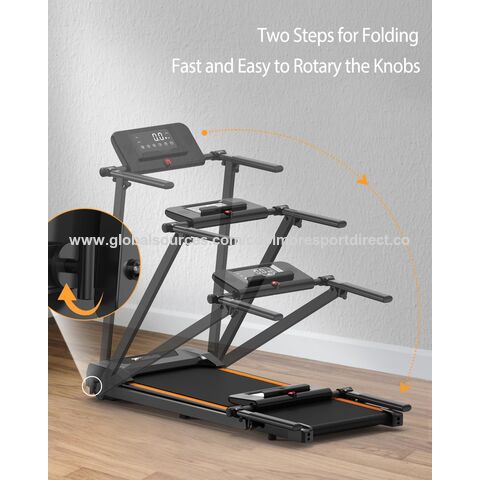Cinta de Correr Plegable, Cinta Andadora Bajo Escritorio para Casa con 2.25HP, 12 Modos HIIT, Cinta de Correr Pequeña y Compacta para Oficina en Casa, Ahorro de Espacio