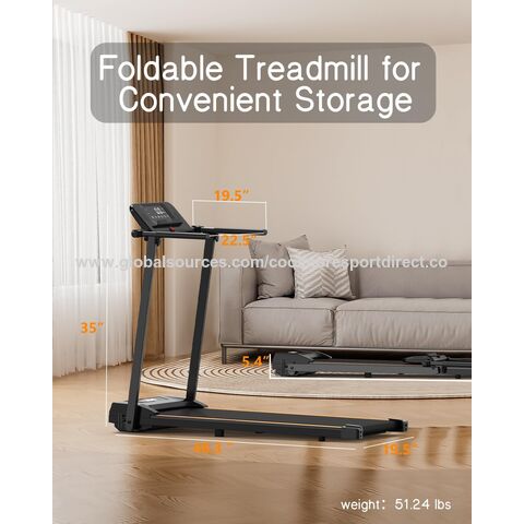 Cinta de Correr Plegable, Cinta Andadora Bajo Escritorio para Casa con 2.25HP, 12 Modos HIIT, Cinta de Correr Pequeña y Compacta para Oficina en Casa, Ahorro de Espacio