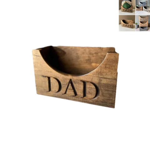 Porte-chapeau en bois Cadeau Fête des Pères Support de rangement pour casquettes de baseball Artisanat en bois