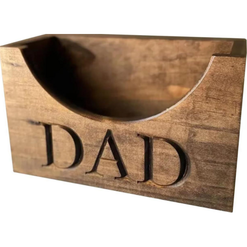 Porte-chapeau en bois Cadeau Fête des Pères Support de rangement pour casquettes de baseball Artisanat en bois