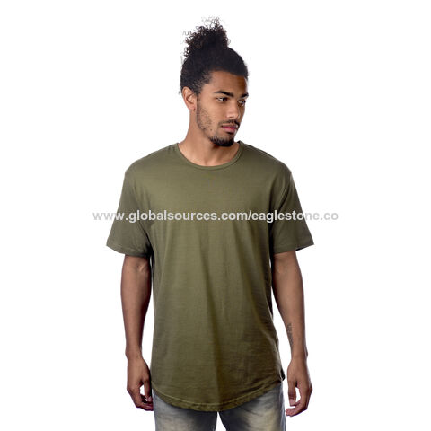 Factory Direct High Quality China Wholesale Men s Longline T shirt Oversize Blank T shirt Men Round Bottom Long Tail T Shirt Scoop Neck Tee Long line Curved Hem T Shirt 3.99 from Xiamen Eagle Stone