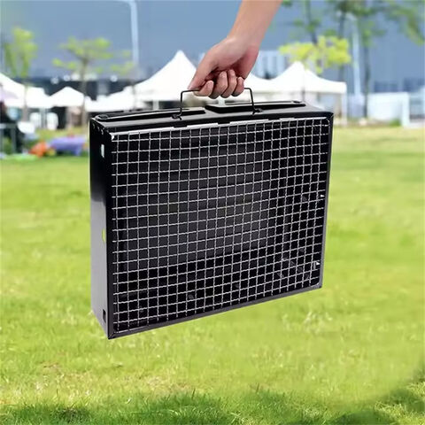 Nouveau Design de Valise Mini Barbecue Portable en Acier Inoxydable Pliable pour l'Extérieur Grills BBQ au Charbon de Bois