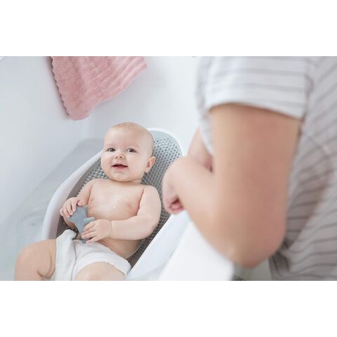 Suporte de Banho para Bebê (Cinza) | Ideal para Bebês com Menos de 6 Meses - Cadeira de Banho para Bebês no atacado