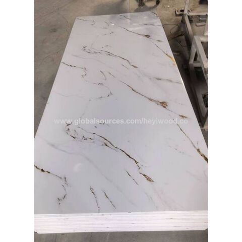 Painéis de parede UV flexíveis, folha de PVC de mármore de alta qualidade para painel de TV, decoração de interiores