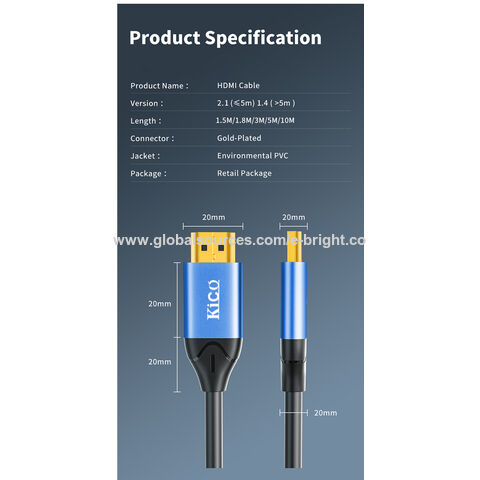 Kabel HDMI 2.0 Kecepatan Tinggi 1.5M 3 Meter 4K*2K 60Hz Berlapis Emas Pria ke Pria untuk HDTV