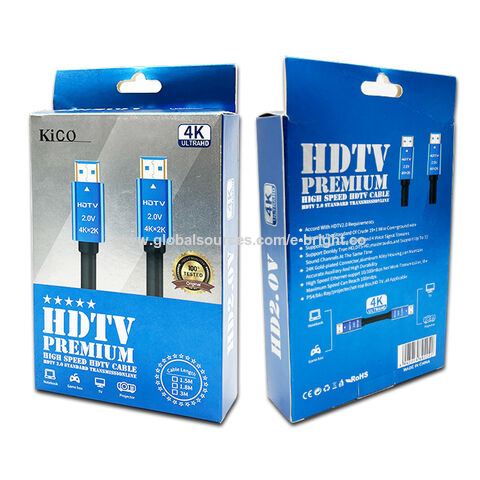 Kabel HDMI 2.0 Kecepatan Tinggi 1.5M 3 Meter 4K*2K 60Hz Berlapis Emas Pria ke Pria untuk HDTV