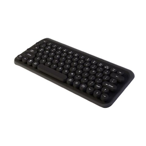 Combo de teclado inalámbrico retro colorido y ratón redondo (teclas de colores mixtos)
