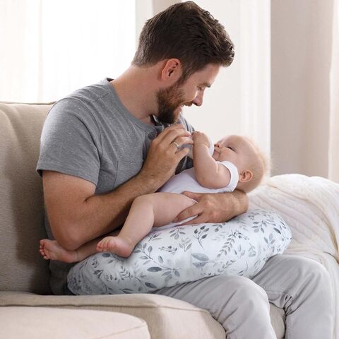 Essentiels d'allaitement ergonomiques pour biberon et allaitement maternel, Garnissage en fibres fermes, avec housse de coussin d'allaitement amovible, Lavable en machine