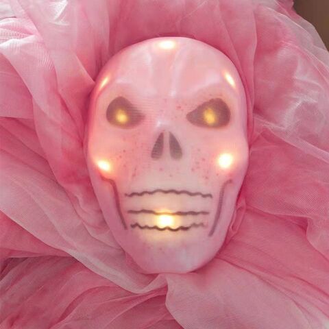 Máscara de Calavera Luminiscente Activada por Voz para Fiesta de Halloween de Alta Calidad Hecha a Mano
