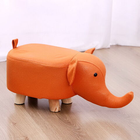 Kinderhocker mit Tiermotiv, Fußhocker, Schuhwechselhocker, kleiner Ottoman-Hocker für Kinder