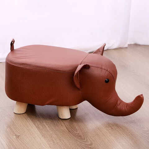 Kinderhocker mit Tiermotiv, Fußhocker, Schuhwechselhocker, kleiner Ottoman-Hocker für Kinder