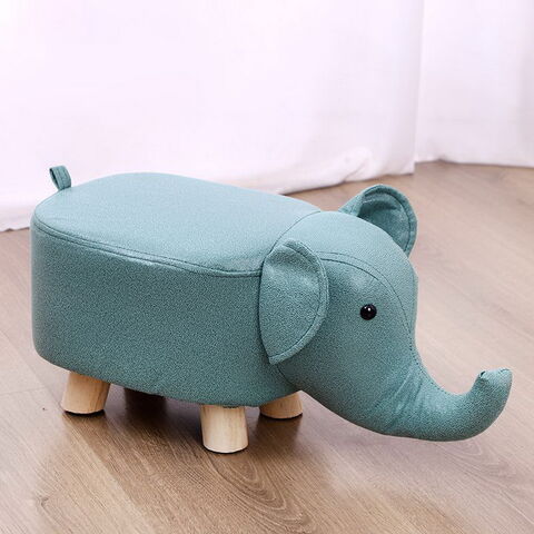 Kinderhocker mit Tiermotiv, Fußhocker, Schuhwechselhocker, kleiner Ottoman-Hocker für Kinder