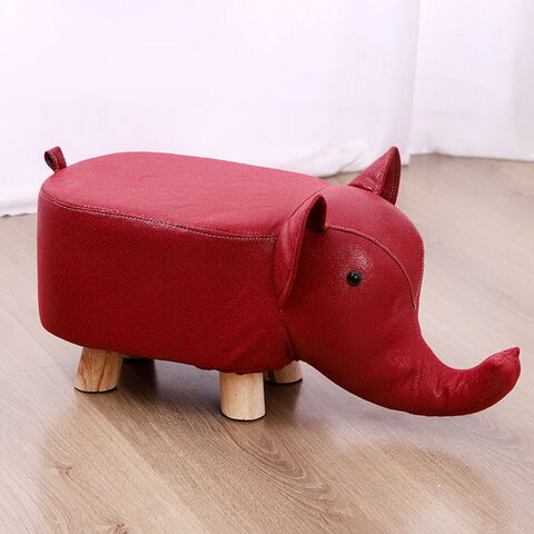 Kinderhocker mit Tiermotiv, Fußhocker, Schuhwechselhocker, kleiner Ottoman-Hocker für Kinder