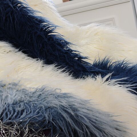 Couverture en acrylique tricotée en peluche personnalisée, de luxe, super douce, décorative et extra douce en fausse fourrure, MU à prix économique