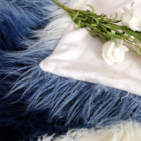 Couverture en acrylique tricotée en peluche personnalisée, de luxe, super douce, décorative et extra douce en fausse fourrure, MU à prix économique