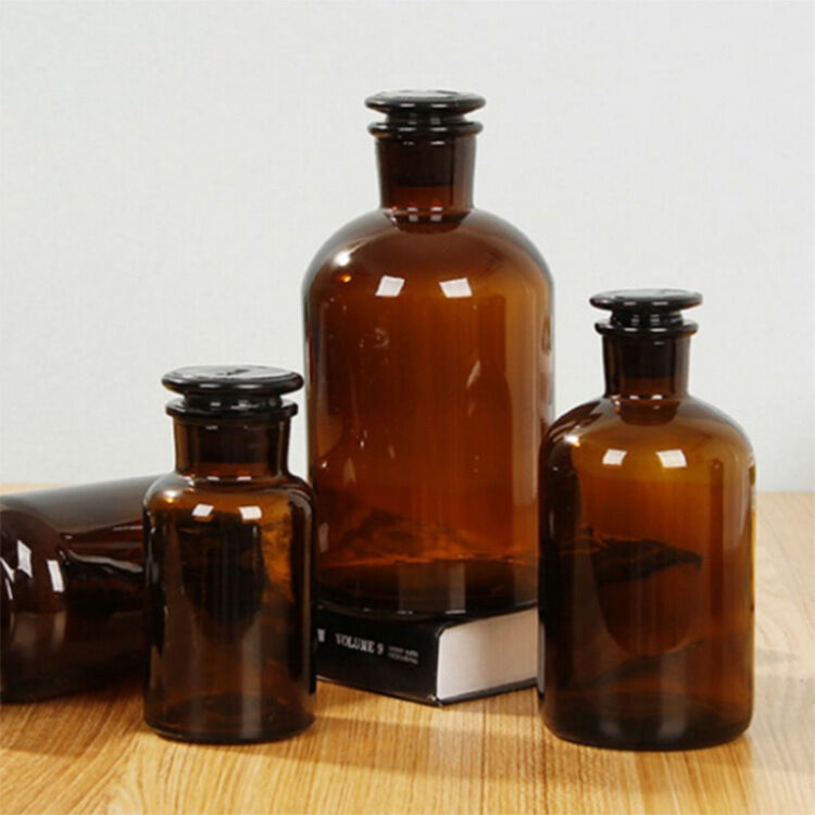 30ml60ml Amber Color Reagent Bottle Glass Apothecary Glass Bottle Jars ...