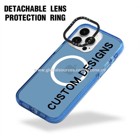 Coque de téléphone magnétique antichoc écologique avec anneau de caméra amovible pour iPhone 16 Pro Max 15 14 13 12 SE3 iPhone16, idéale pour l'impression