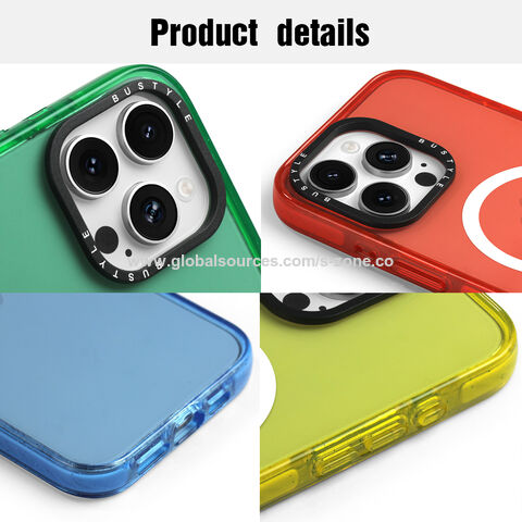 Coque de téléphone magnétique antichoc écologique avec anneau de caméra amovible pour iPhone 16 Pro Max 15 14 13 12 SE3 iPhone16, idéale pour l'impression