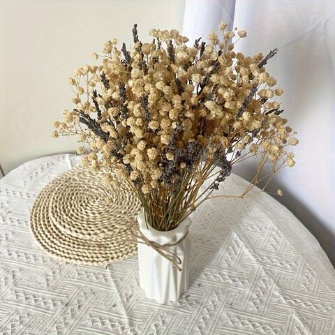 Buket Promosi Lavender Kering & Baby's Breath untuk DIY Karangan Bunga, Dekorasi Rumah & Hadiah Hari Valentine - Grosir
