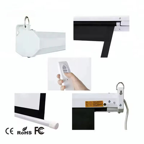 Écran de projection motorisé par OEM avec l'écran électrique à télécommande Écran de projecteur de théâtre 72inch