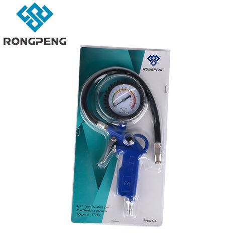 Inflador de Neumáticos Portátil Pistola Bomba de Aire RongPeng R8037 Herramientas Neumáticas Ligeras para Coche, Furgonetas, Motocicletas