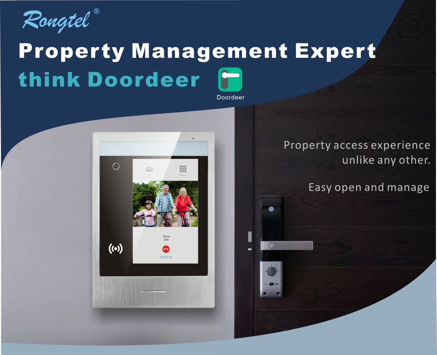 Smart Ip 10" Tft-lcd Touch Screen Video Door Phone App Control Intercom ...
