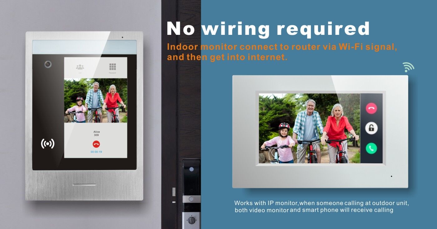 Smart Ip 10" Tft-lcd Touch Screen Video Door Phone App Control Intercom ...