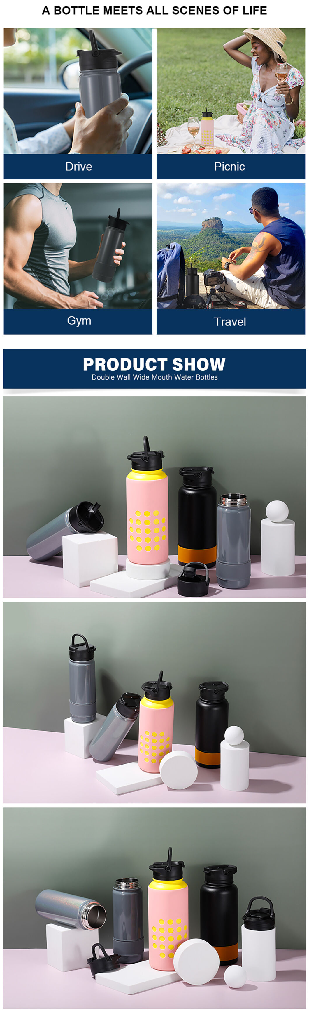 Wholesale Double Wall Stainless Steel Vacuum Insulated Wide Mouth ...