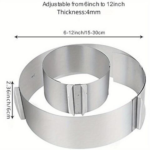 Moldes Ajustables Redondos de Acero Inoxidable para Pastelería y Cocina al por Mayor - Suministros para Repostería