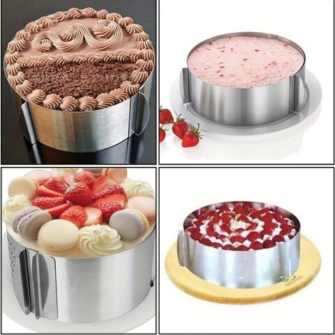 Moldes Ajustables Redondos de Acero Inoxidable para Pastelería y Cocina al por Mayor - Suministros para Repostería