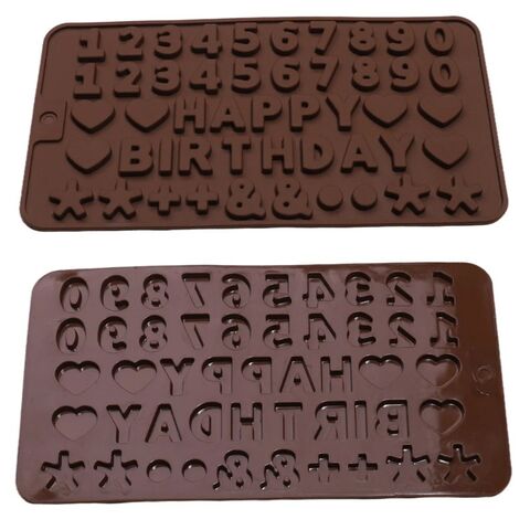 Moldes de Silicona para Números de Chocolate al por Mayor para Decoración de Pasteles, Accesorios y Utensilios de Cocina en Promoción