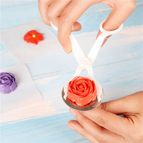 Tijeras Transferencia de Flores para Crema, Acero Inoxidable Duradero, 2 Unidades, Venta al por Mayor, Herramientas Decoración de Pasteles