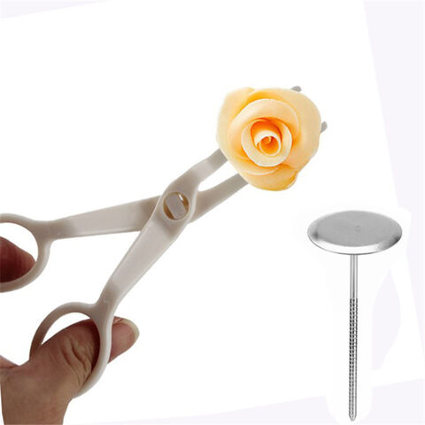 Tijeras Transferencia de Flores para Crema, Acero Inoxidable Duradero, 2 Unidades, Venta al por Mayor, Herramientas Decoración de Pasteles