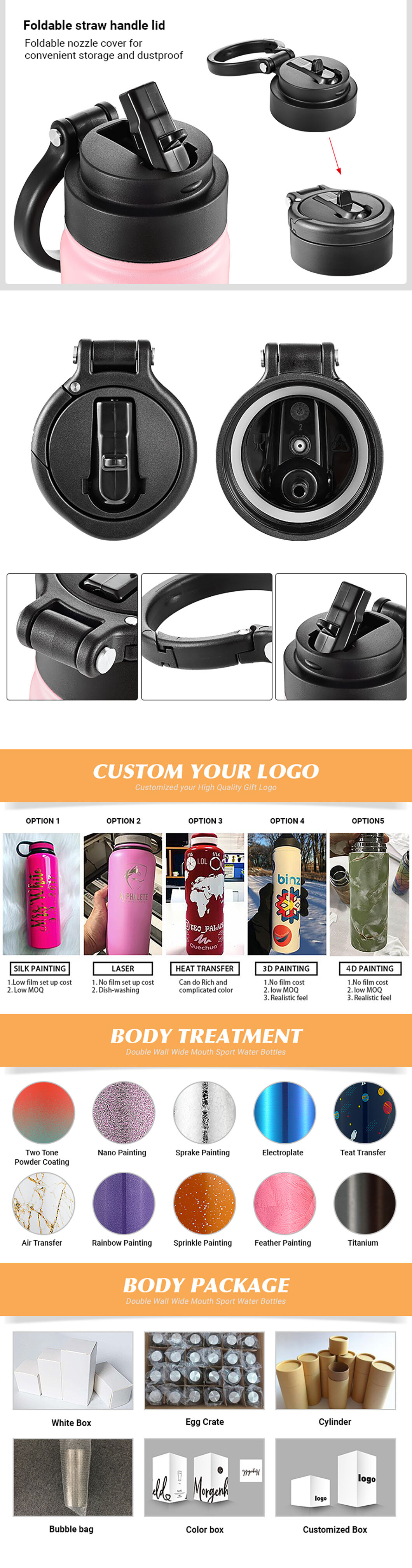 Buy China Wholesale 32oz Double Wall Vacuum Insulated Water Bottle With ...