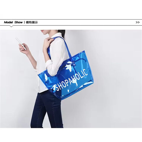 Günstige, lässige, transparente PVC-Tragetasche für Damen - Schulterhandtasche für Damen im Großhandel