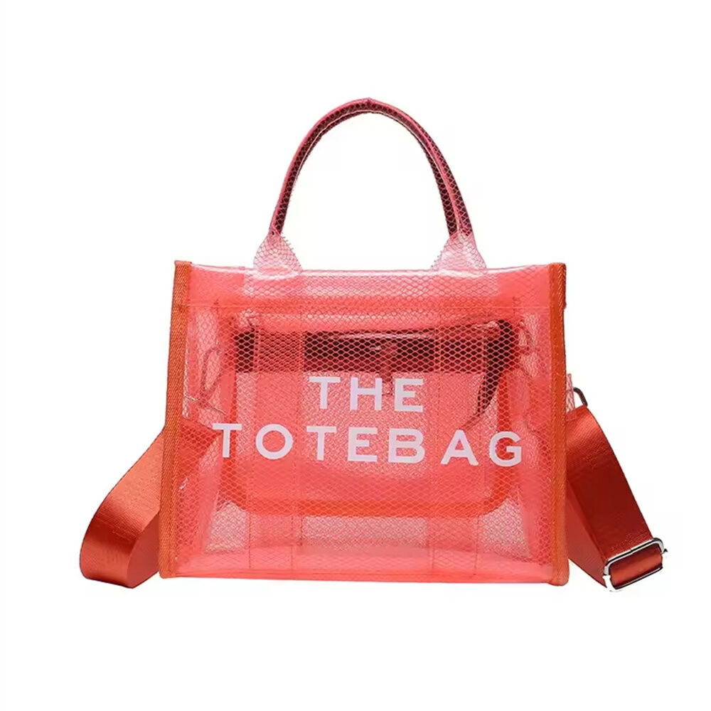 Waterproof Custom Beach Bag Shopping Tote Bag Logo Transparent Plastic