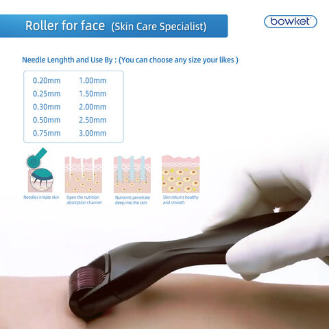 BOWKET Micro Needle Roller Massageroller MTS Micro Needle Induktives therapeutisches Instrument für den Heimgebrauch Microneedles Roller
