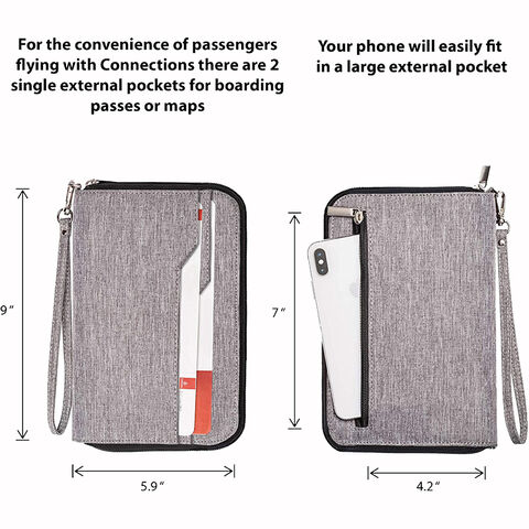 Organizador de Documentos de Viaje Familiar Premium, Billetera Grande con Protección RFID para Pasaportes