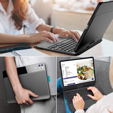 360 &deg; tournant la caisse de clavier de Bluetooth pour l'iPad pro 10,9 pouces,