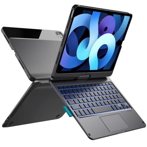 360 &deg; tournant la caisse de clavier de Bluetooth pour l'iPad pro 10,9 pouces,